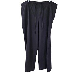 Eskandar Wool Lagenlook Wide Leg Pant Black Women’s 3 Size 20 Relaxed Minimalist